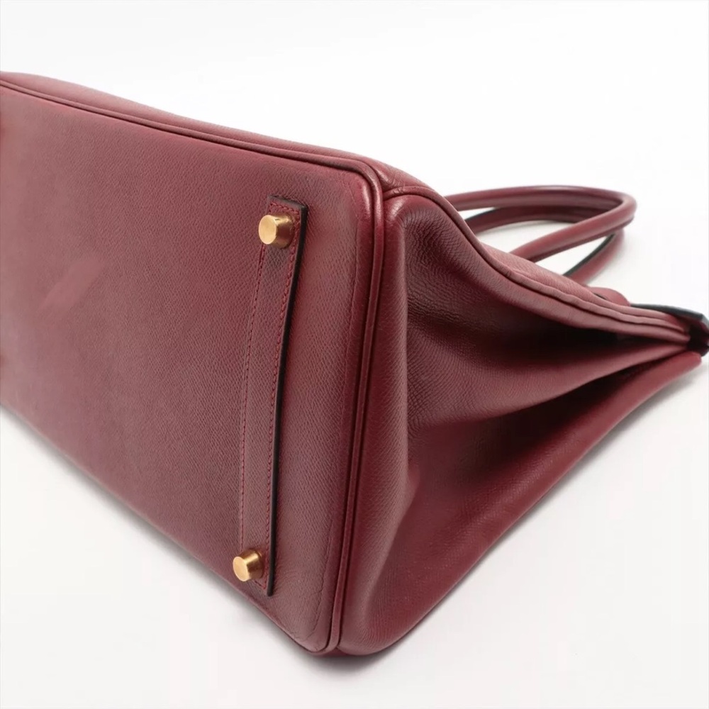 Authentic HERMES Birkin 35 courchevel leather Rouge burgundy - Picture 14 of 14